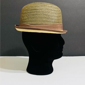 LIDS Trilby Hat I 100% Straw I High Crown I Short Brim I Size S/M
